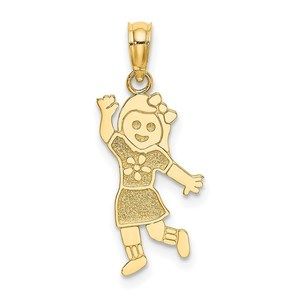 Million Charms 14k Yellow Gold Girl Charm